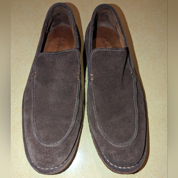 Cole Haan Venetian Suede Leather Slip-on Loafer VINTAGE Brown Travel Comfort VTG - Picture 2 of 9
